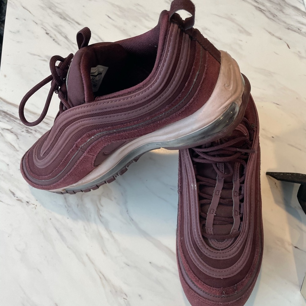 Burgundy Nike AirMax 97 size 10